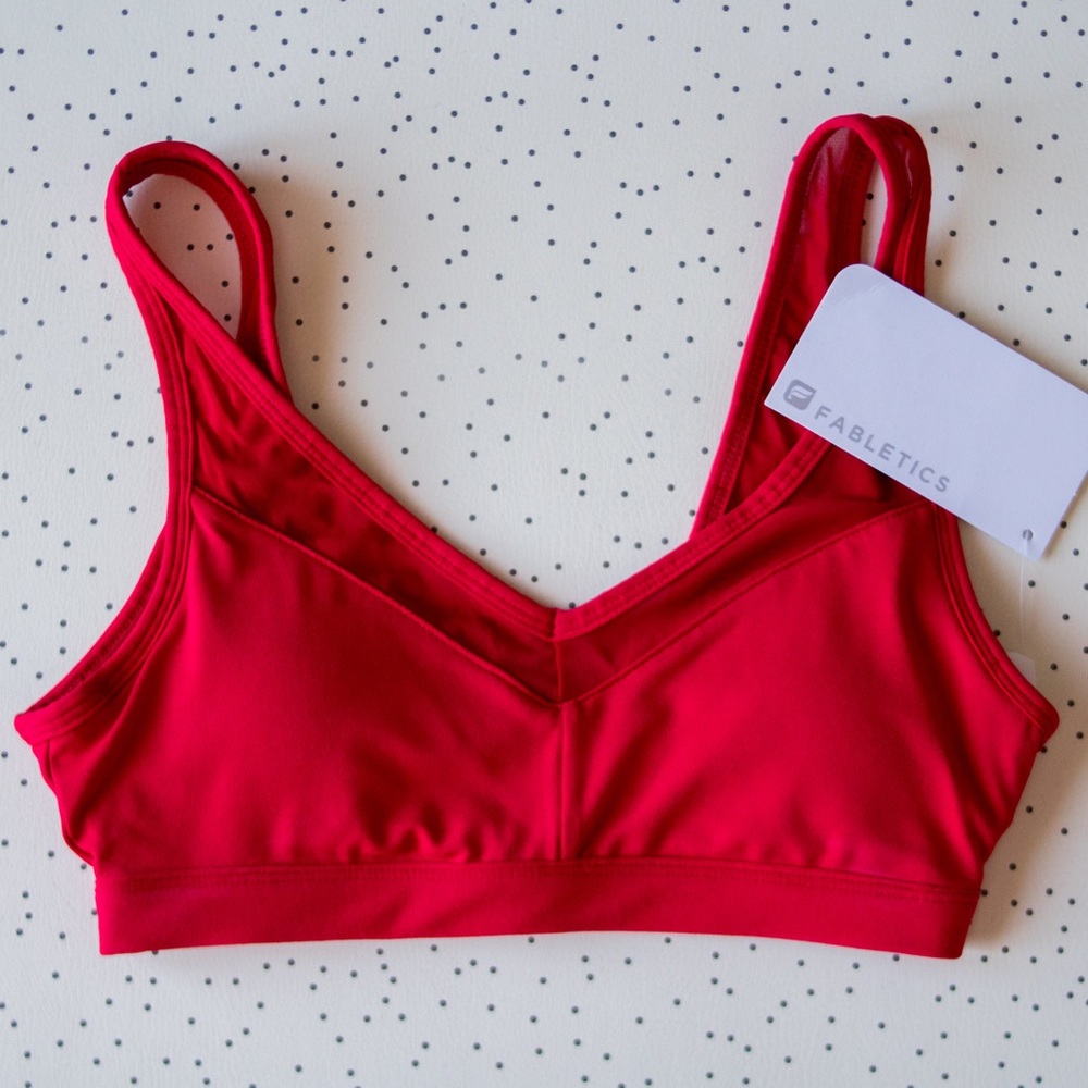 Fabletics Estelle Red Sports Bra